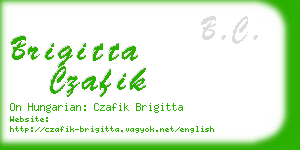 brigitta czafik business card